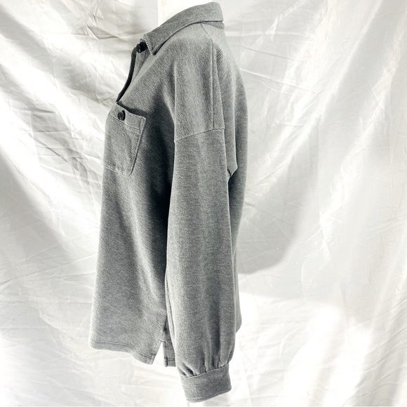 Madewell Dove Gray Shacket SOFT PLUSH COZY Double-Faced Fabric EUC Size Small - Picture 3 of 12